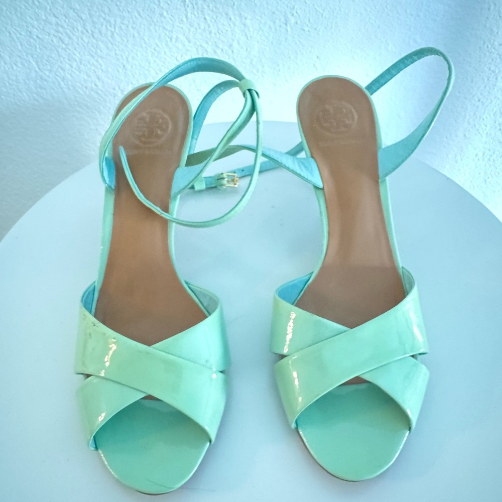 Tory Burch Light Green Strappy Sandals